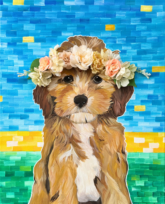 Hand Painted Cavapoo Portrait